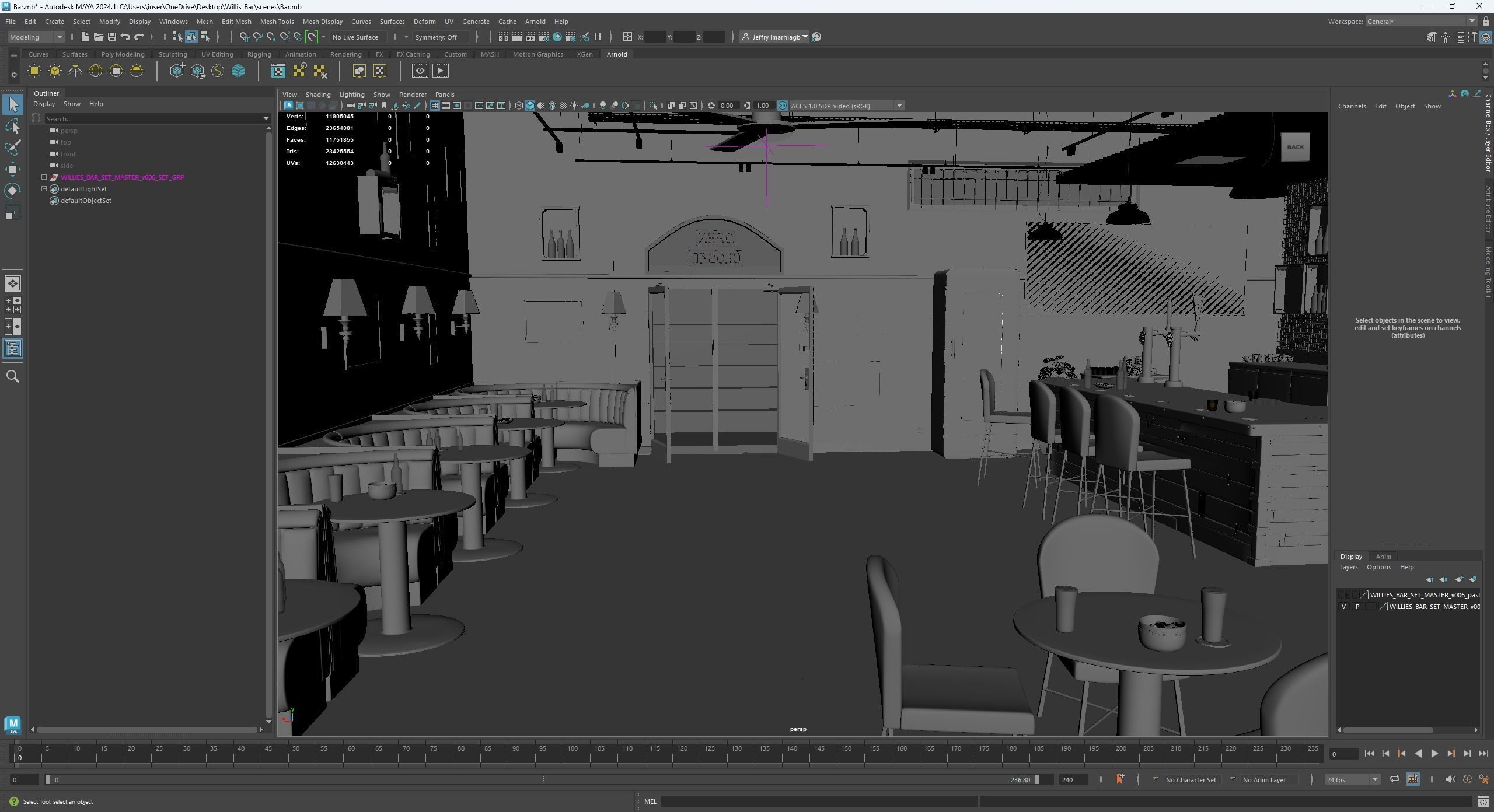 Dive Bar Environment 3D model_7
