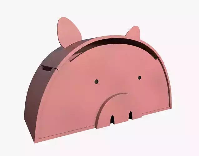 Pig Toy Box for Playing Equipments Child Room Plastic Edition