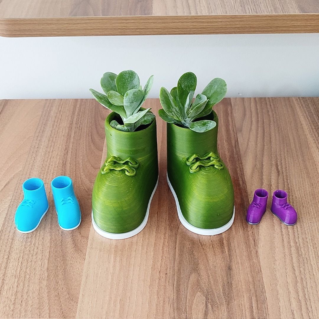 SHOE-LOOK FLOWERPOT AND PENCIL CASE 3D print model_4