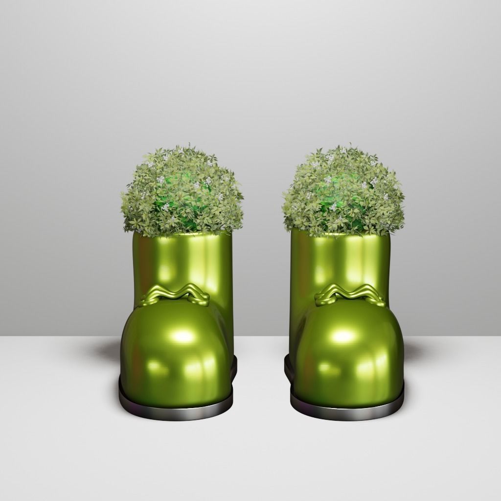 SHOE-LOOK FLOWERPOT AND PENCIL CASE 3D print model_5