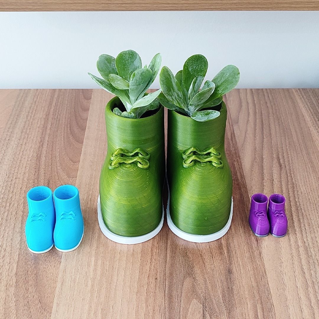 SHOE-LOOK FLOWERPOT AND PENCIL CASE 3D print model_3