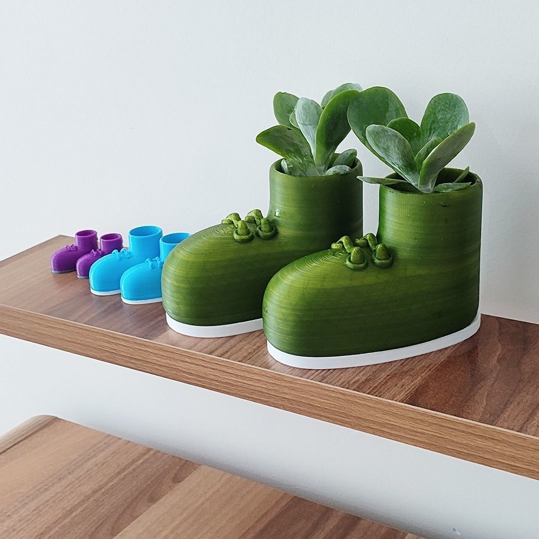 SHOE-LOOK FLOWERPOT AND PENCIL CASE 3D print model_1