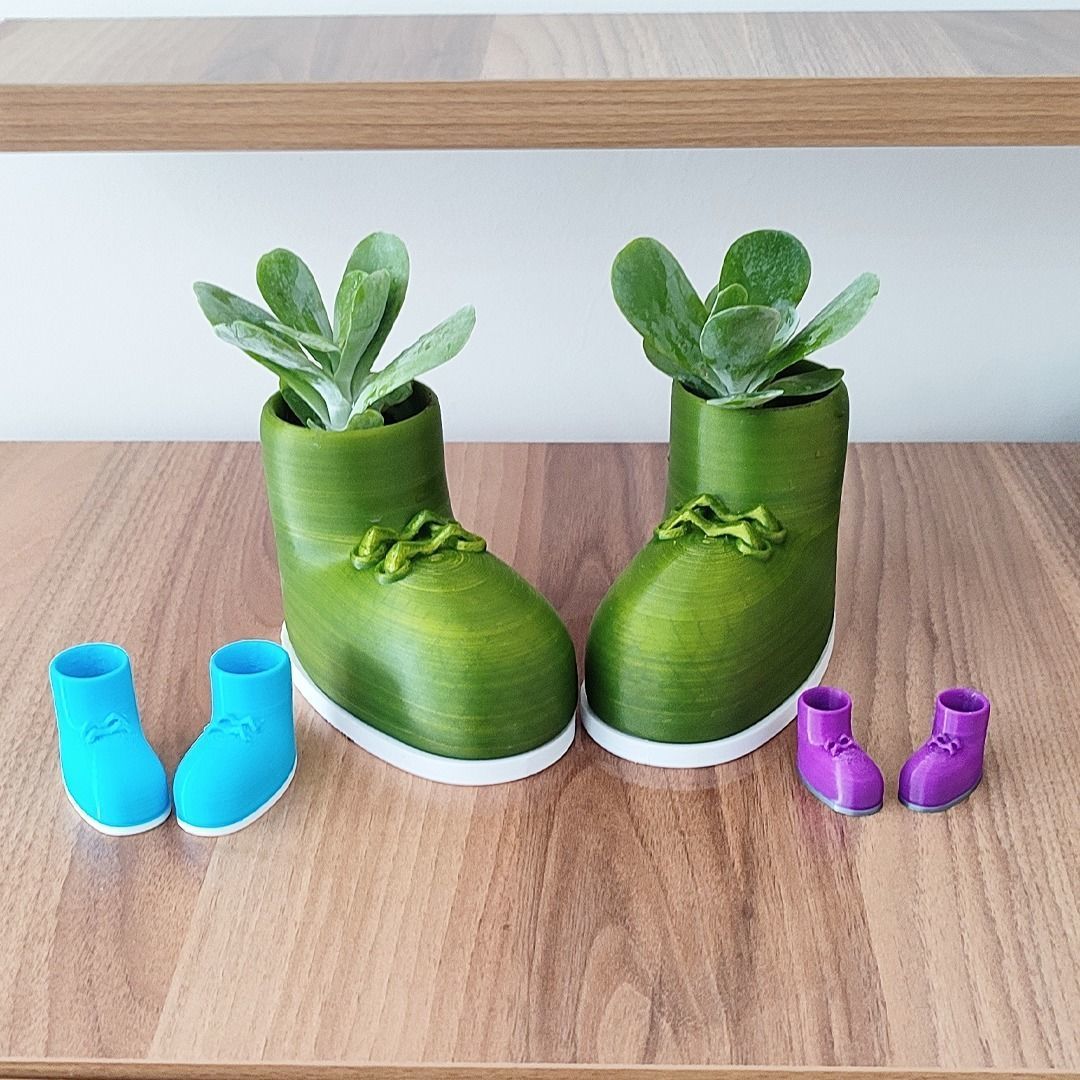 SHOE-LOOK FLOWERPOT AND PENCIL CASE 3D print model_2