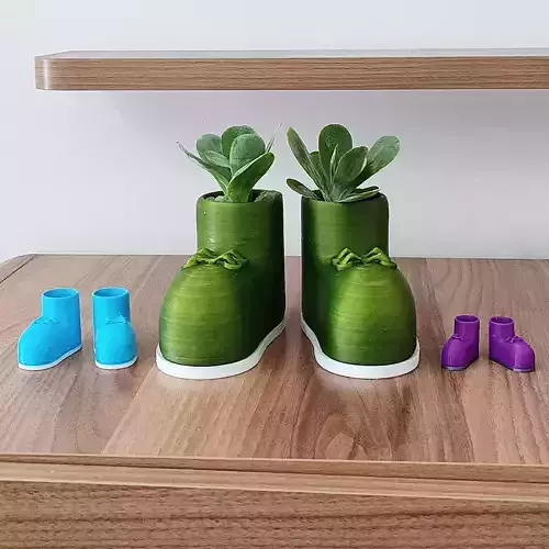 SHOE-LOOK FLOWERPOT AND PENCIL CASE 3D print model