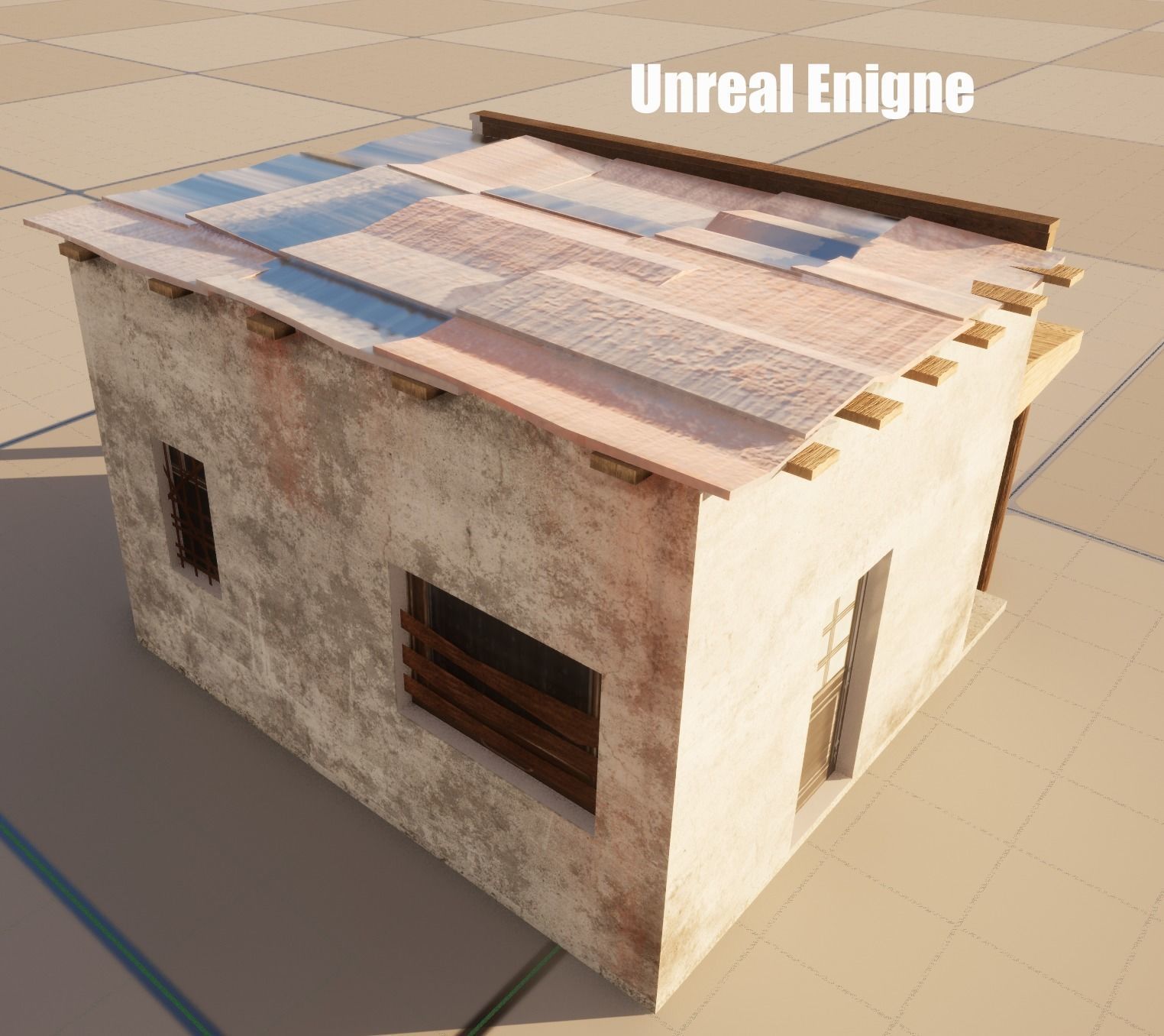 Game Ready Small House 02 Low-poly 3D model_14