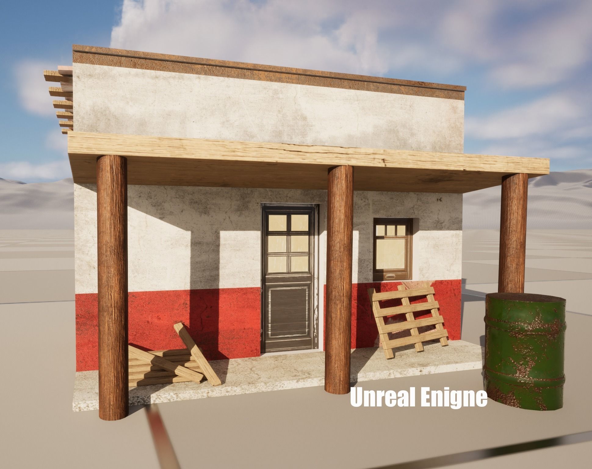 Game Ready Small House 02 Low-poly 3D model_9