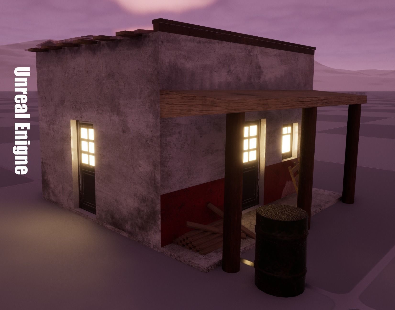 Game Ready Small House 02 Low-poly 3D model_16