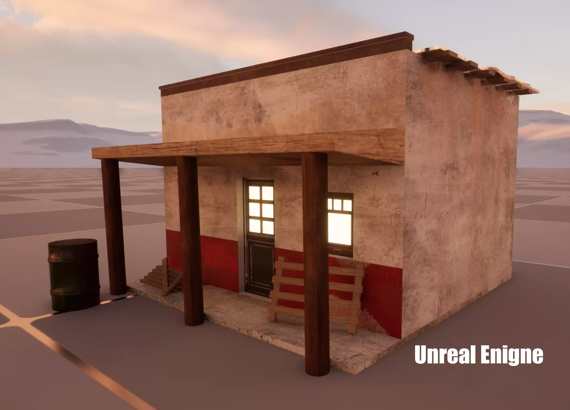 Game Ready Small House 02 Low-poly 3D model_0