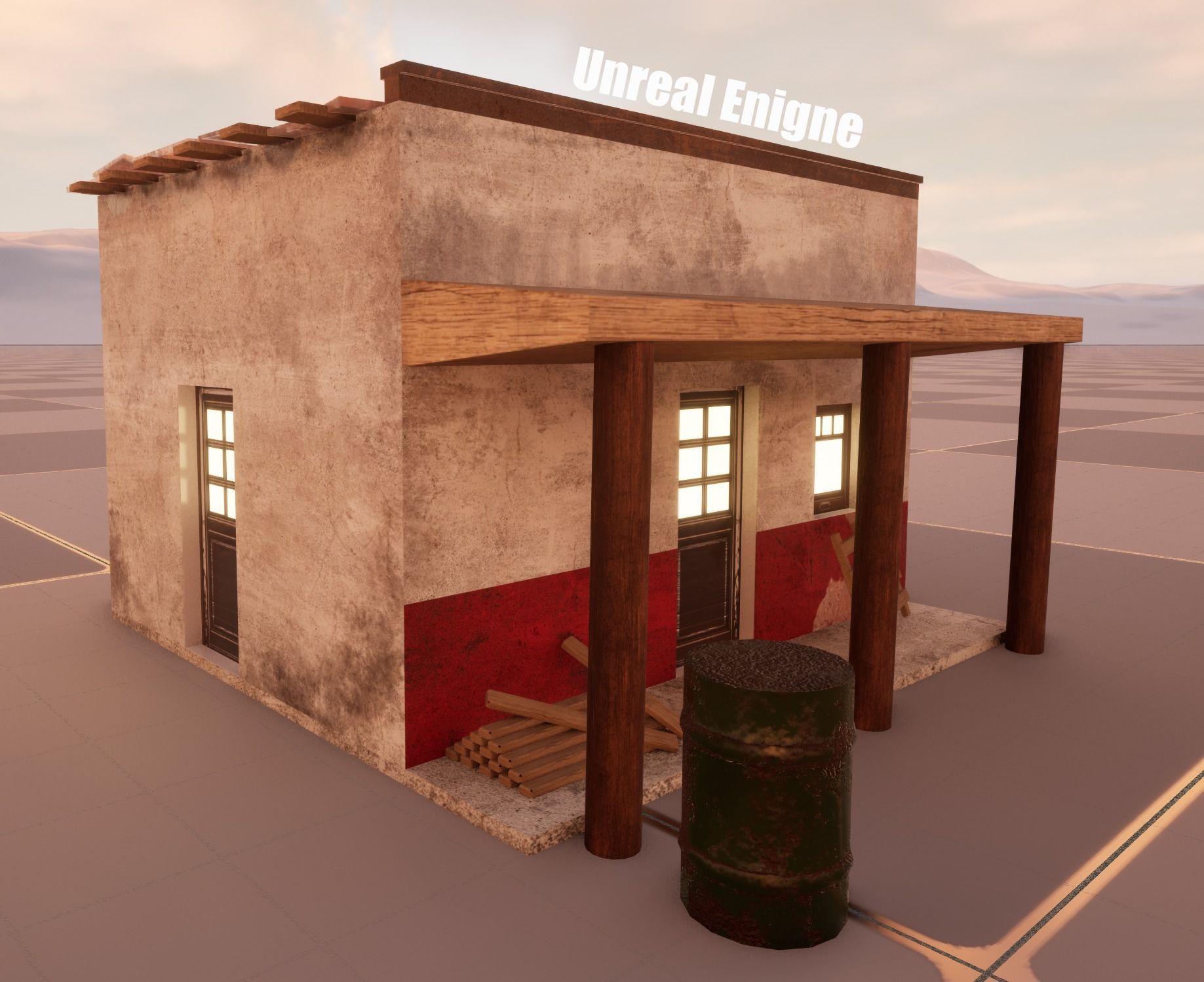 Game Ready Small House 02 Low-poly 3D model_13