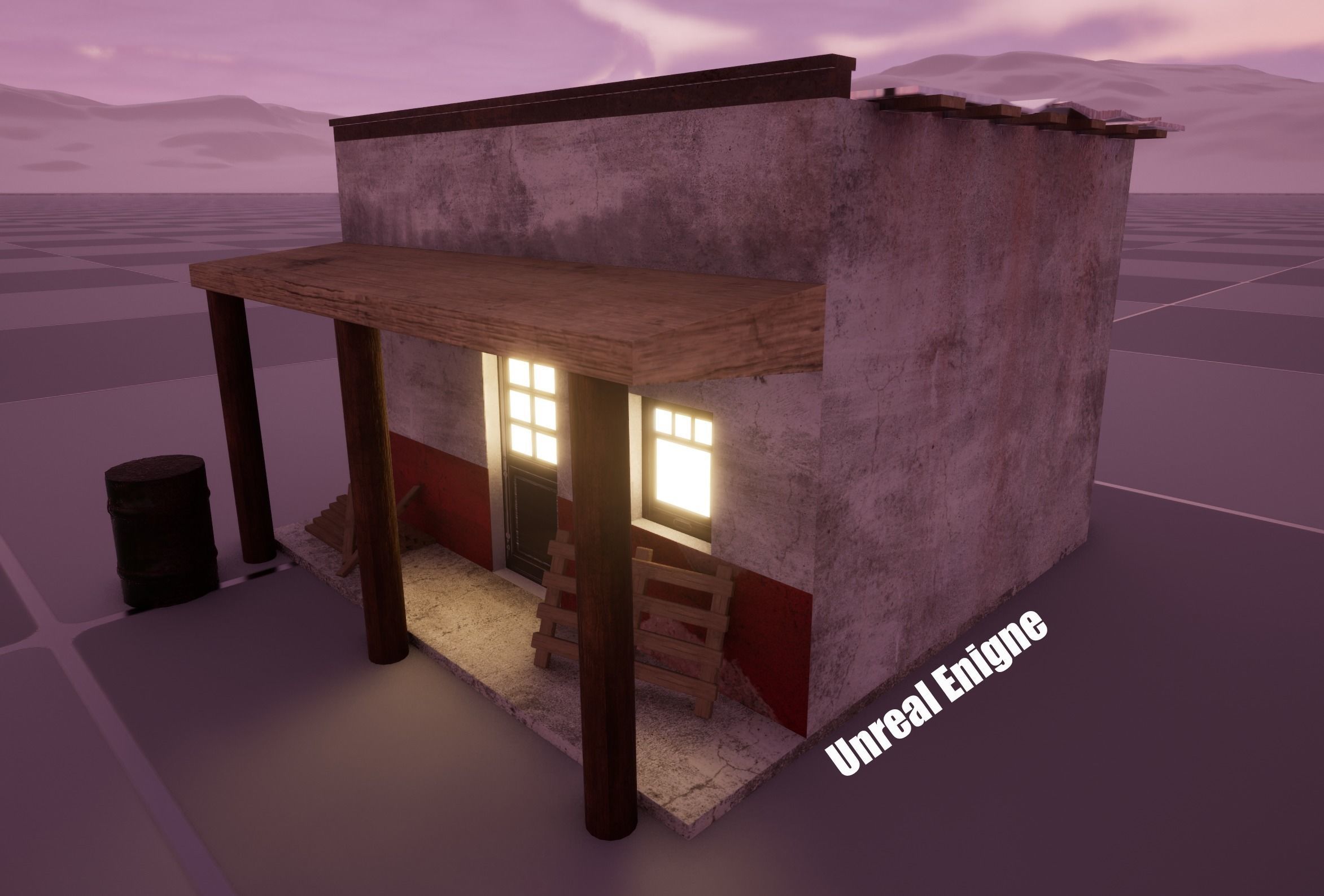 Game Ready Small House 02 Low-poly 3D model_15
