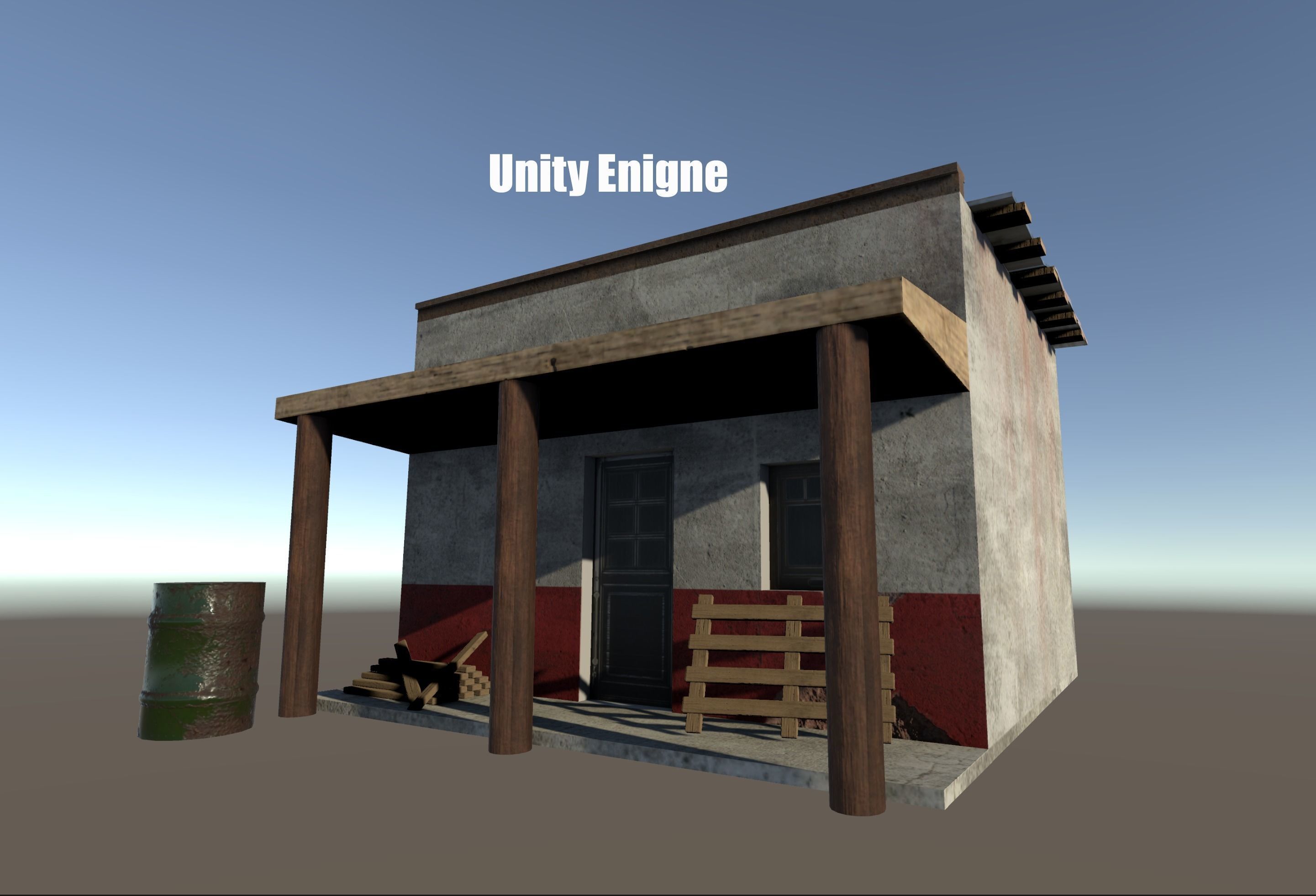 Game Ready Small House 02 Low-poly 3D model_2