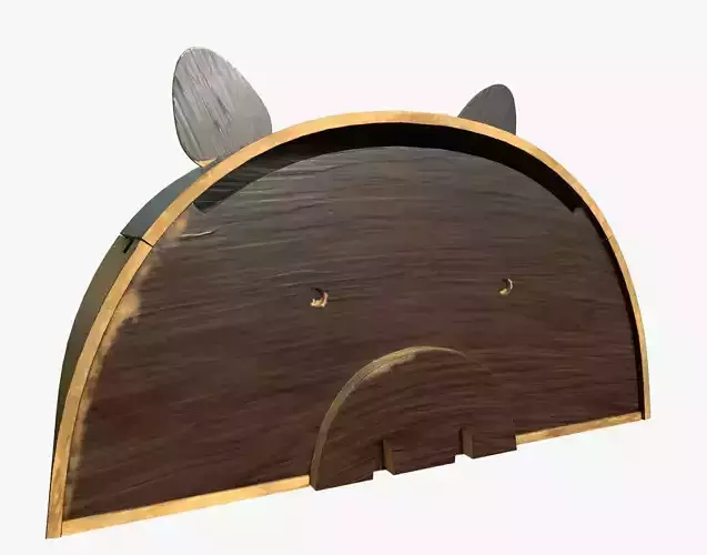 Pig Toy Box for Playing Equipments Child Room Wood Edition