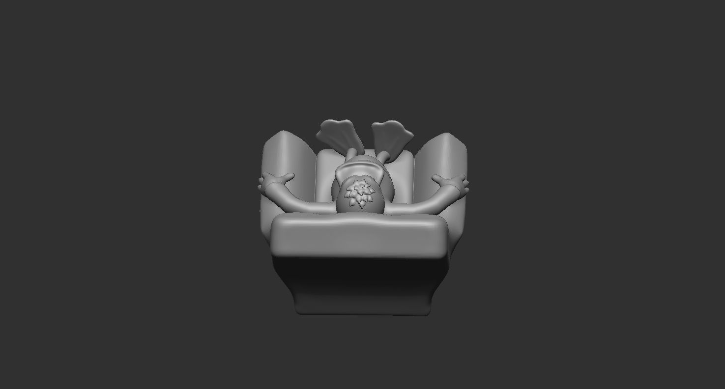 El pato Donald descansando 3D print model_3