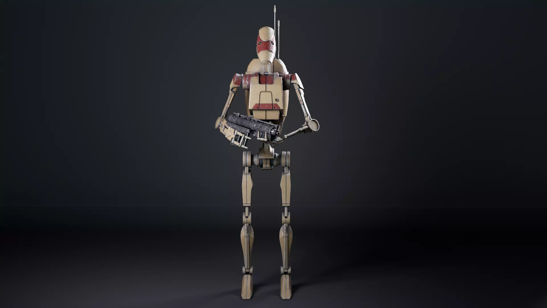BattleDroid B1 STAR WARS Low-poly 3D model