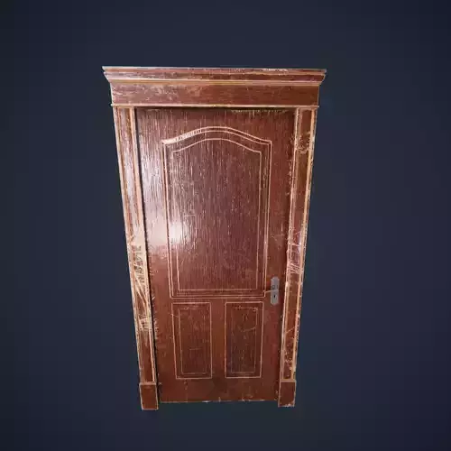 Door Wood M6 Low-poly 3D model