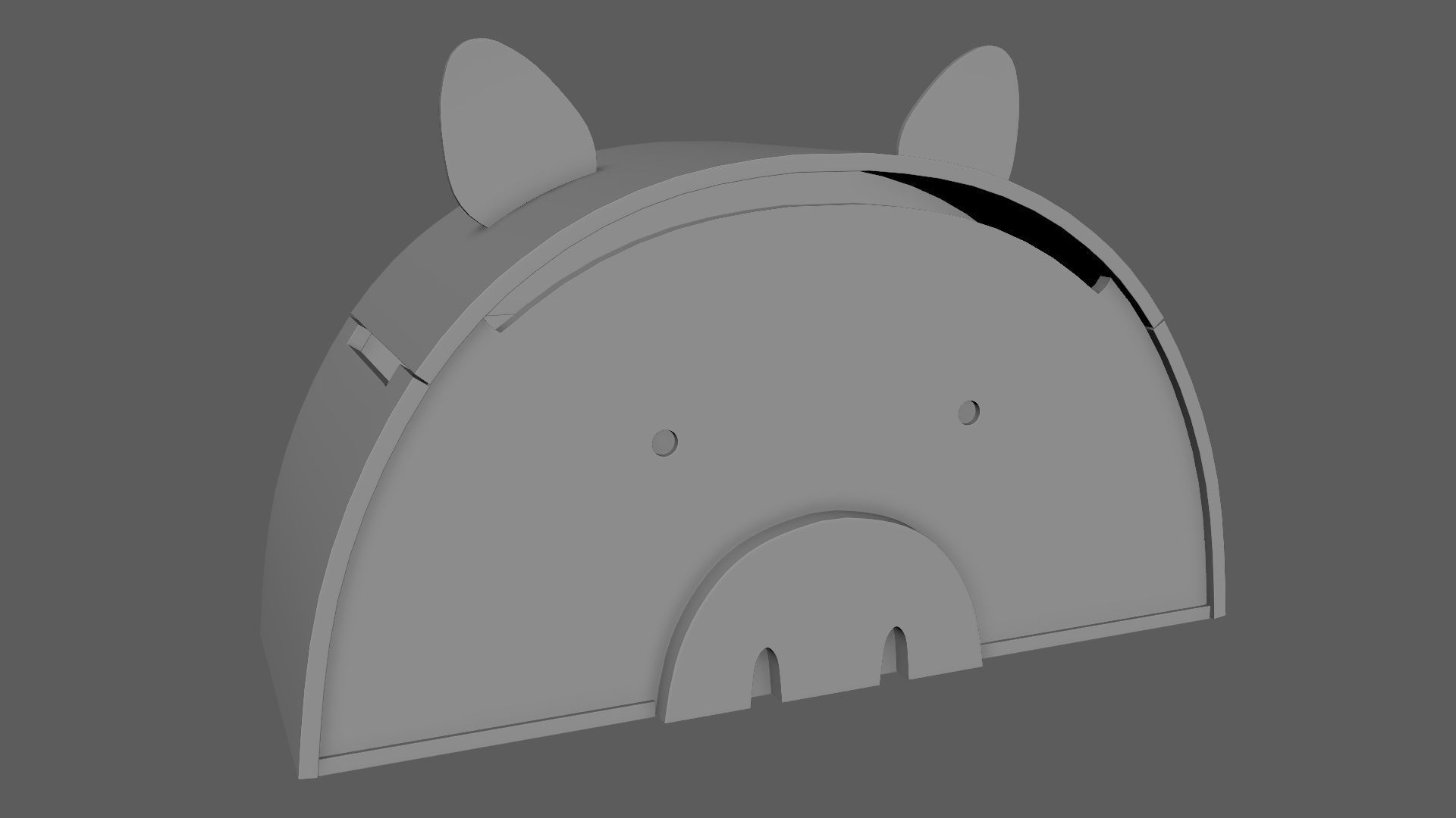 Pig Toy Box for Playing Equipments Child Room Leather Edition 3D model_5