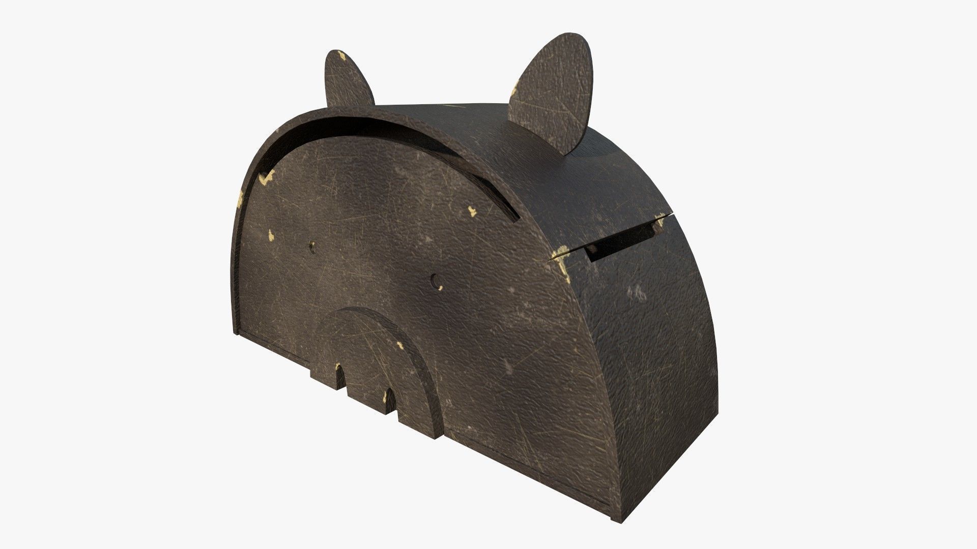 Pig Toy Box for Playing Equipments Child Room Leather Edition 3D model_2