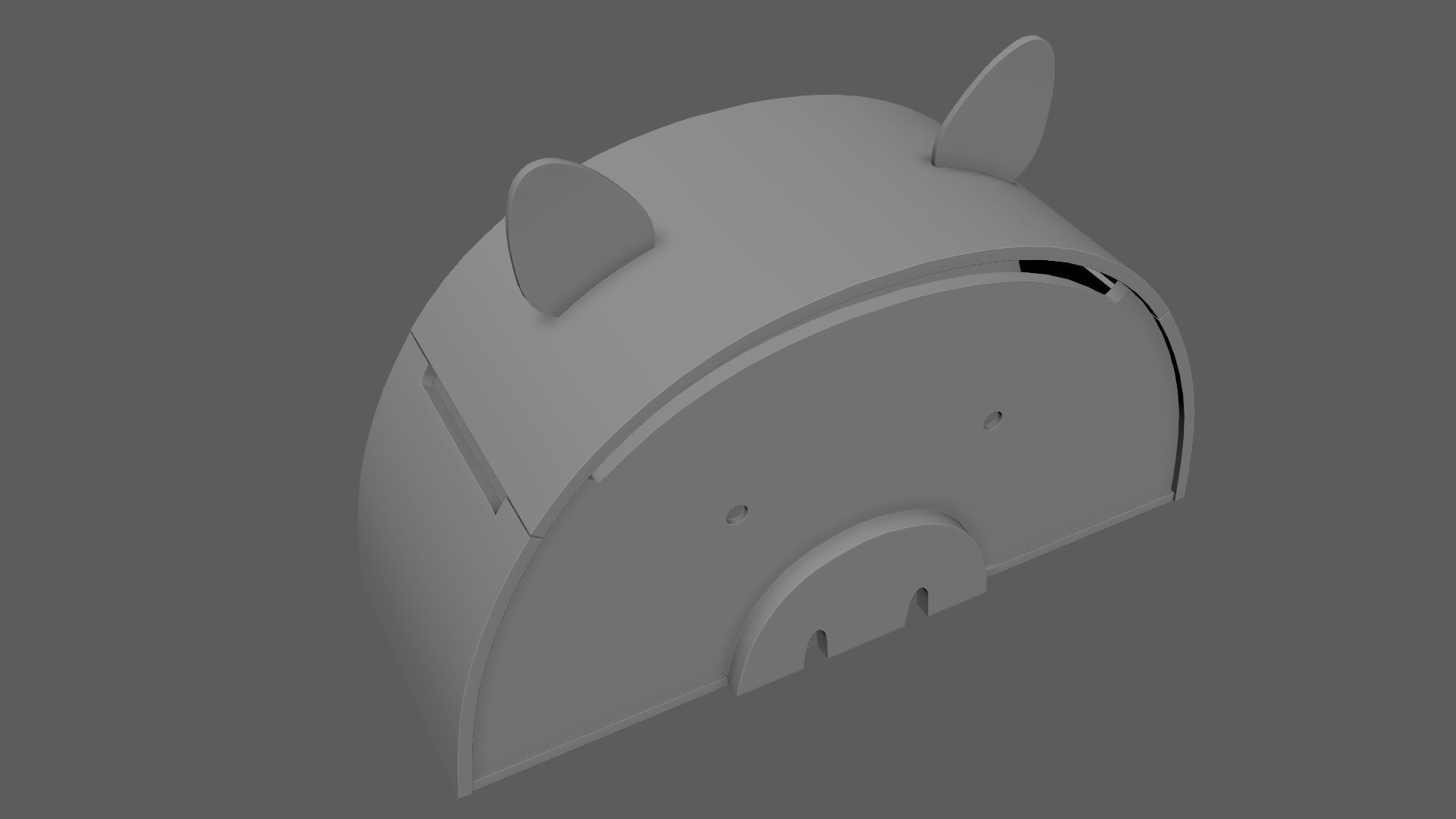 Pig Toy Box for Playing Equipments Child Room Leather Edition 3D model_7