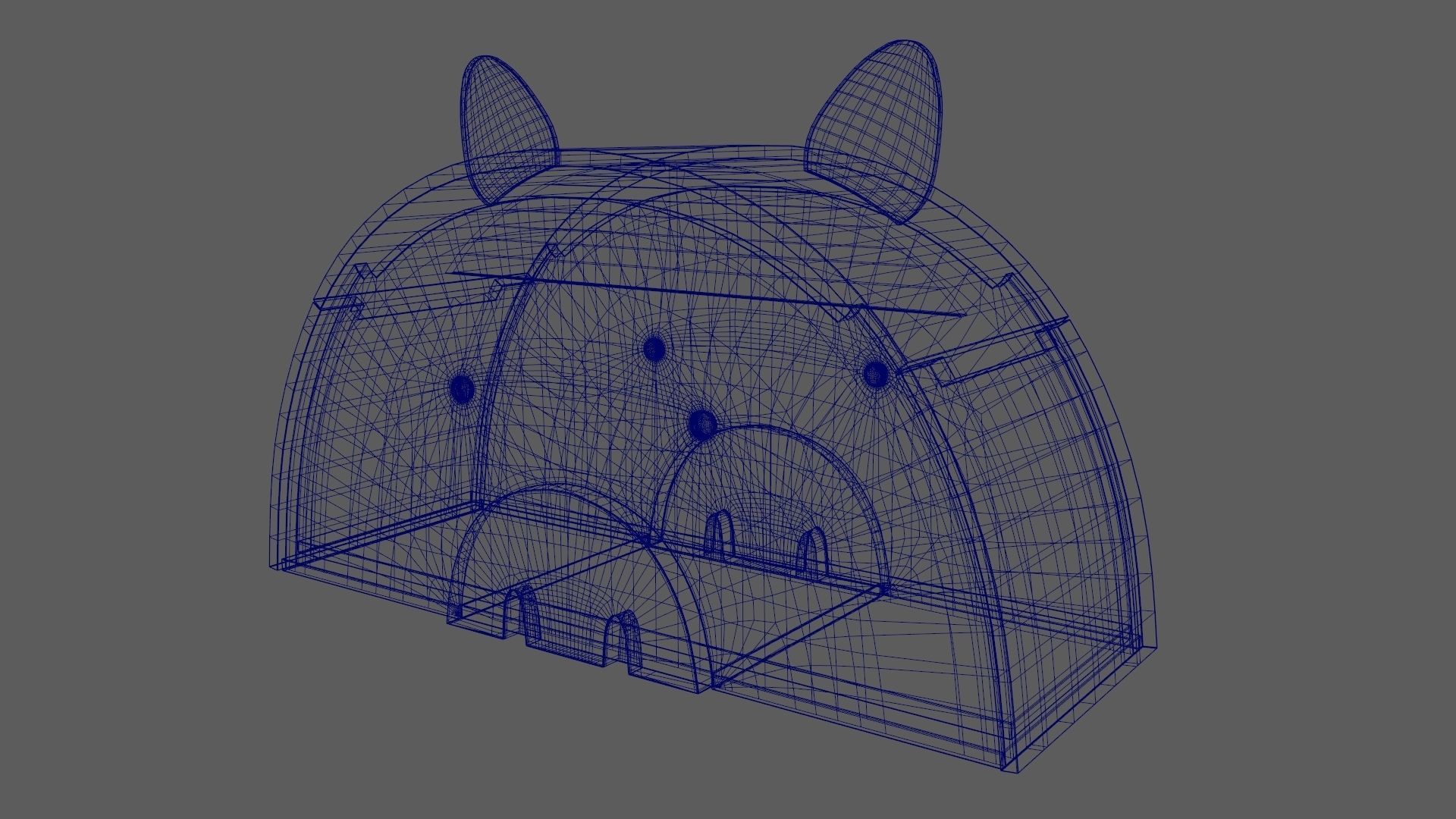 Pig Toy Box for Playing Equipments Child Room Leather Edition 3D model_14