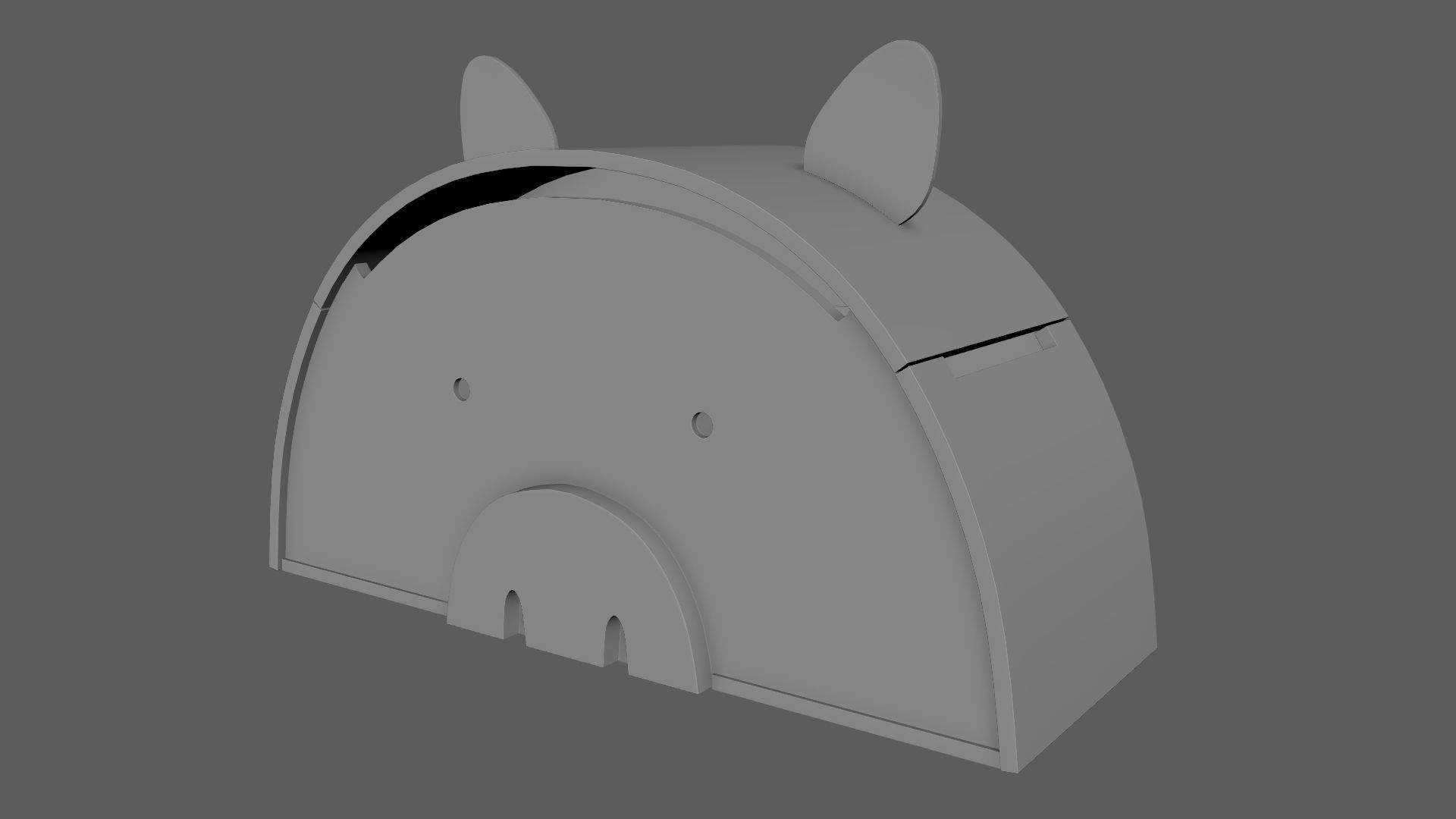 Pig Toy Box for Playing Equipments Child Room Leather Edition 3D model_6