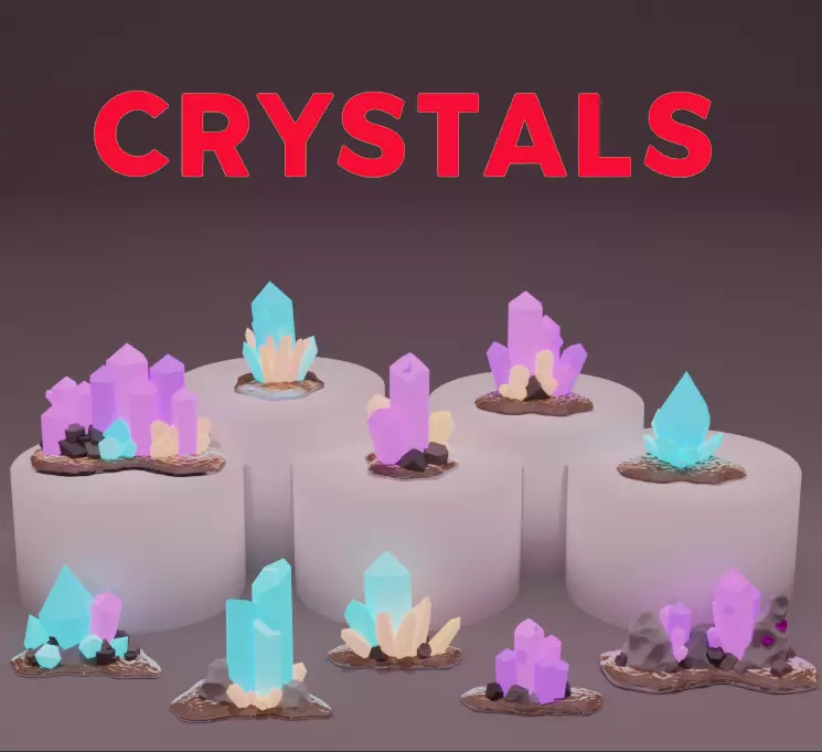 CRYSTALS PACK 1 3D print model
