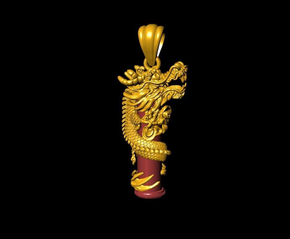  Dragon pandant 3D print model_5