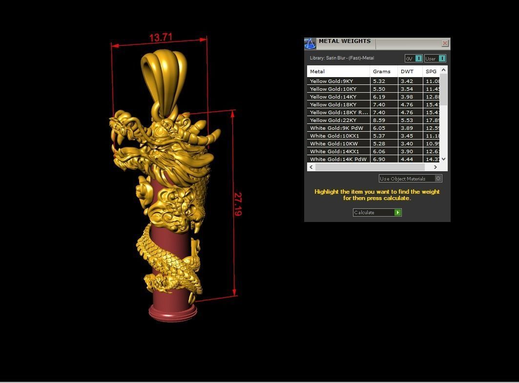  Dragon pandant 3D print model_3
