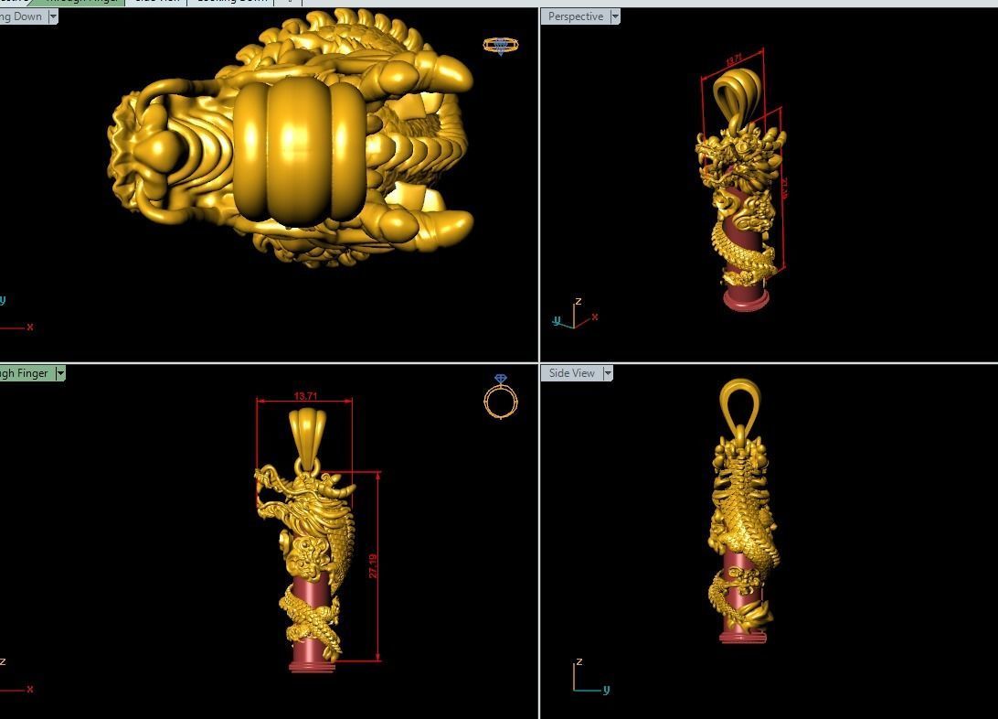  Dragon pandant 3D print model_4