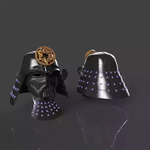 DARTH VADER SAMURAI HELMET 3D model