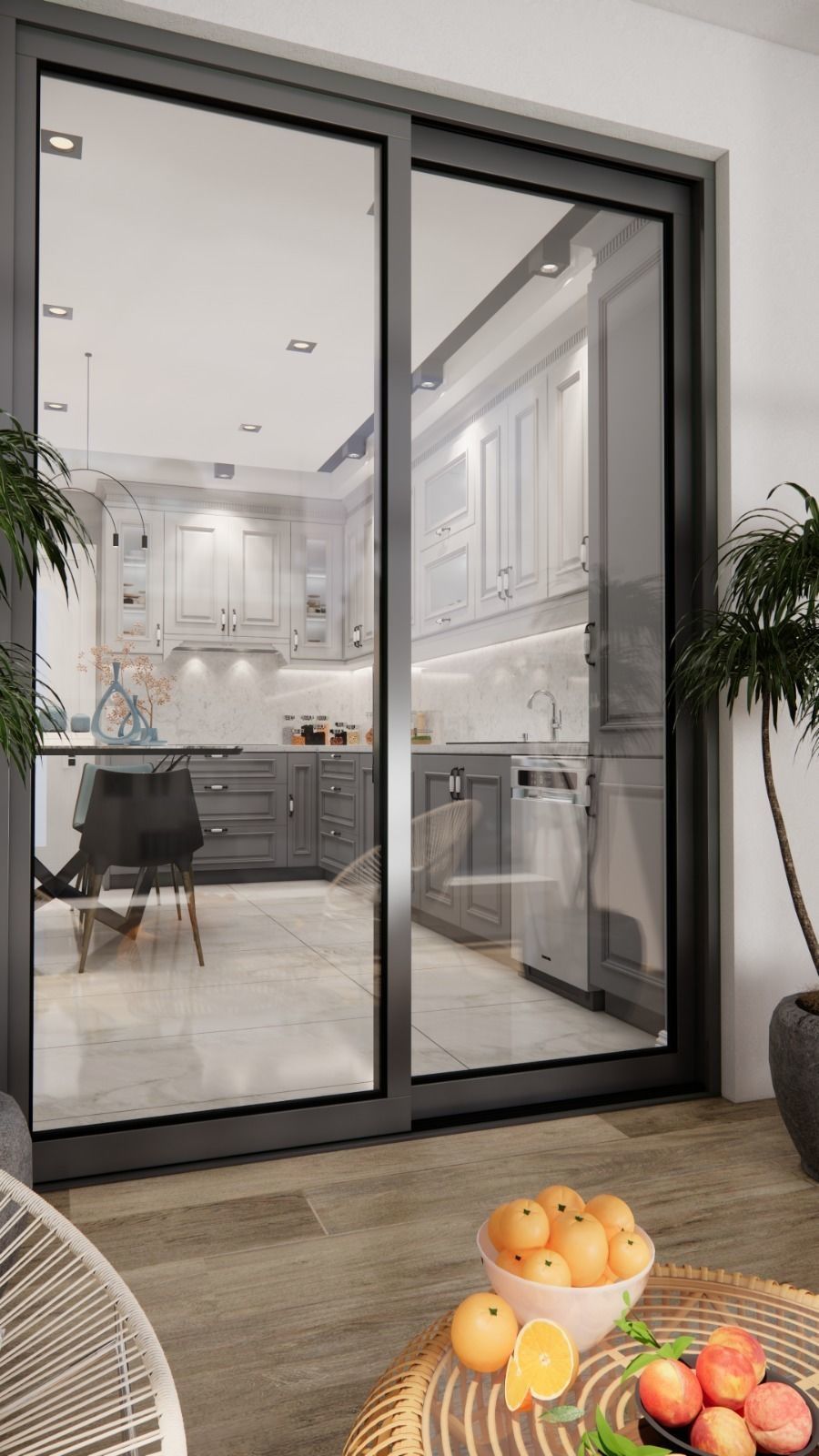 sketchup enscape a kitchen render  scene Low-poly 3D model_11