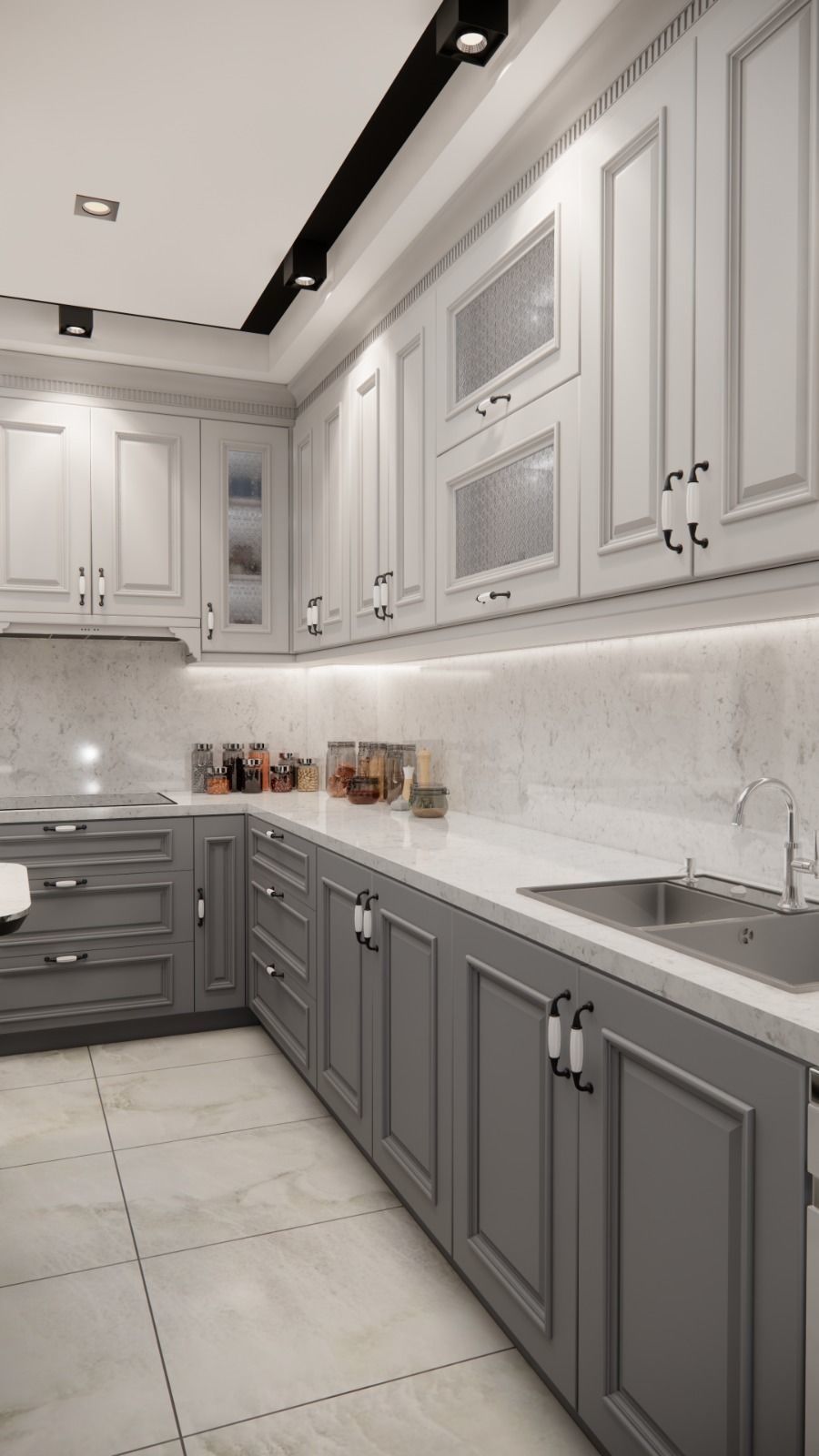 sketchup enscape a kitchen render  scene Low-poly 3D model_17