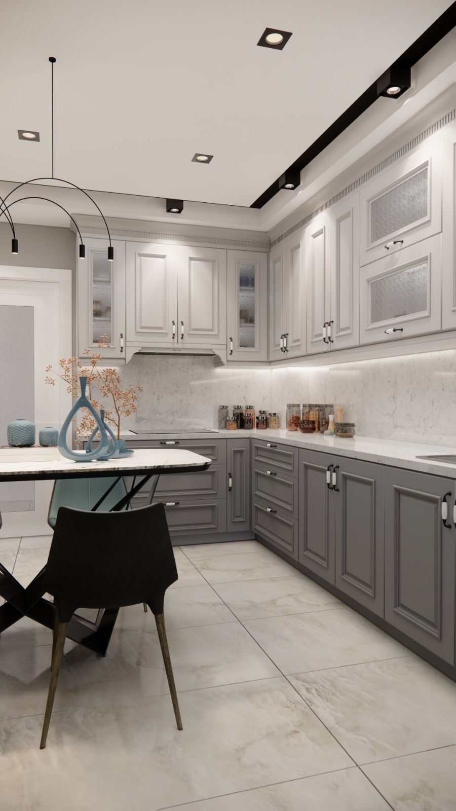 sketchup enscape a kitchen render  scene Low-poly 3D model_2