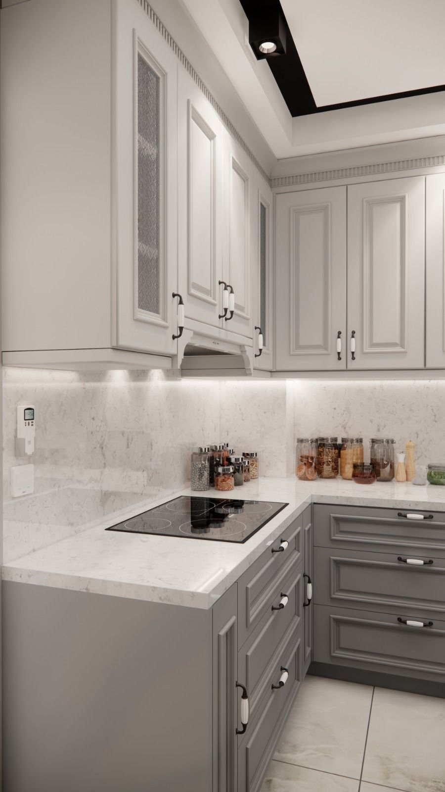 sketchup enscape a kitchen render  scene Low-poly 3D model_4