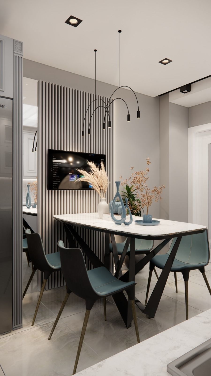 sketchup enscape a kitchen render  scene Low-poly 3D model_3