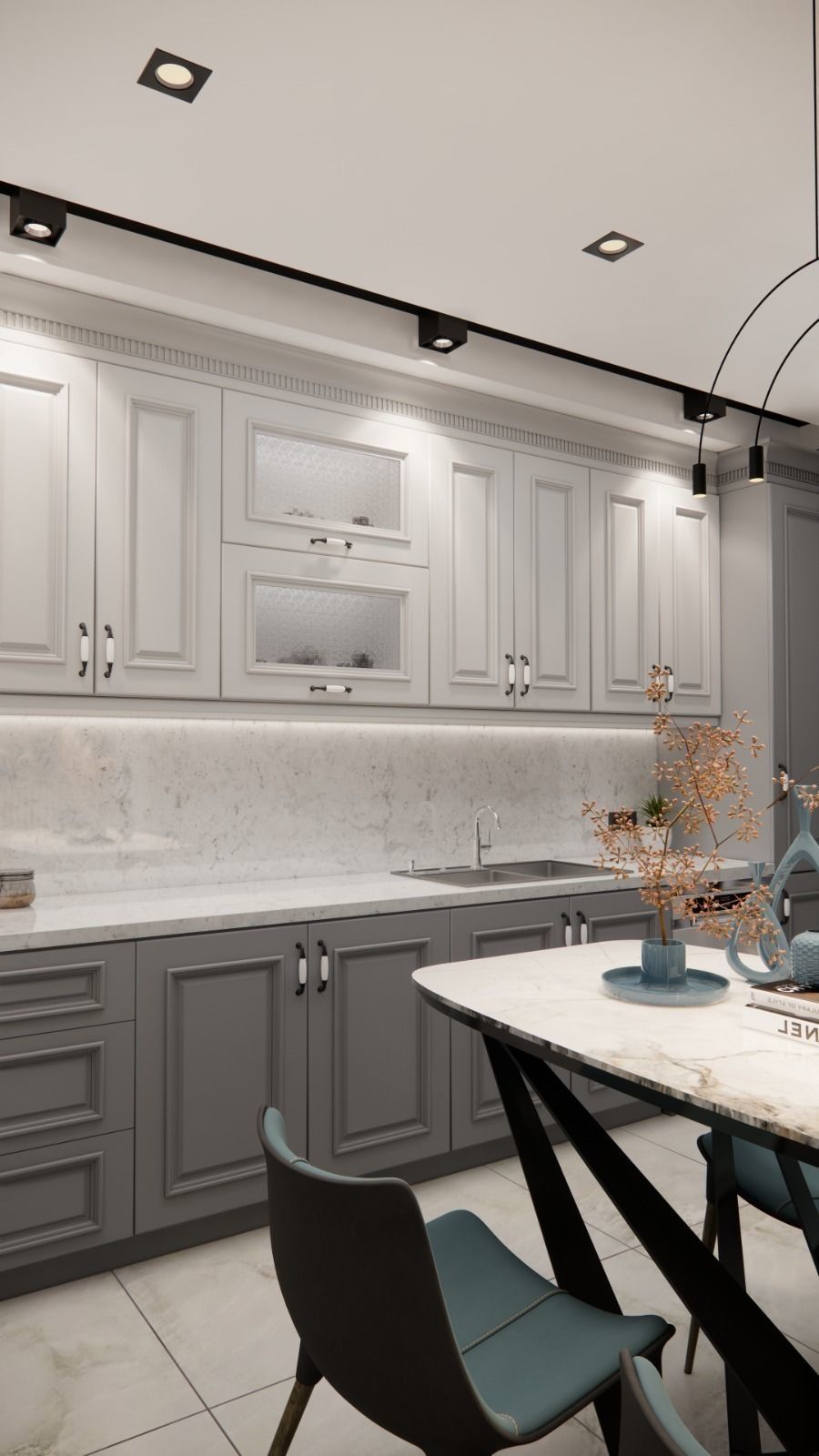 sketchup enscape a kitchen render  scene Low-poly 3D model_5