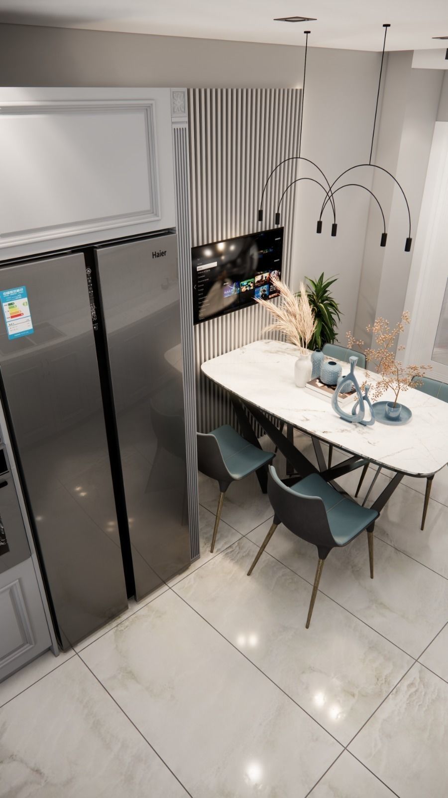 sketchup enscape a kitchen render  scene Low-poly 3D model_9