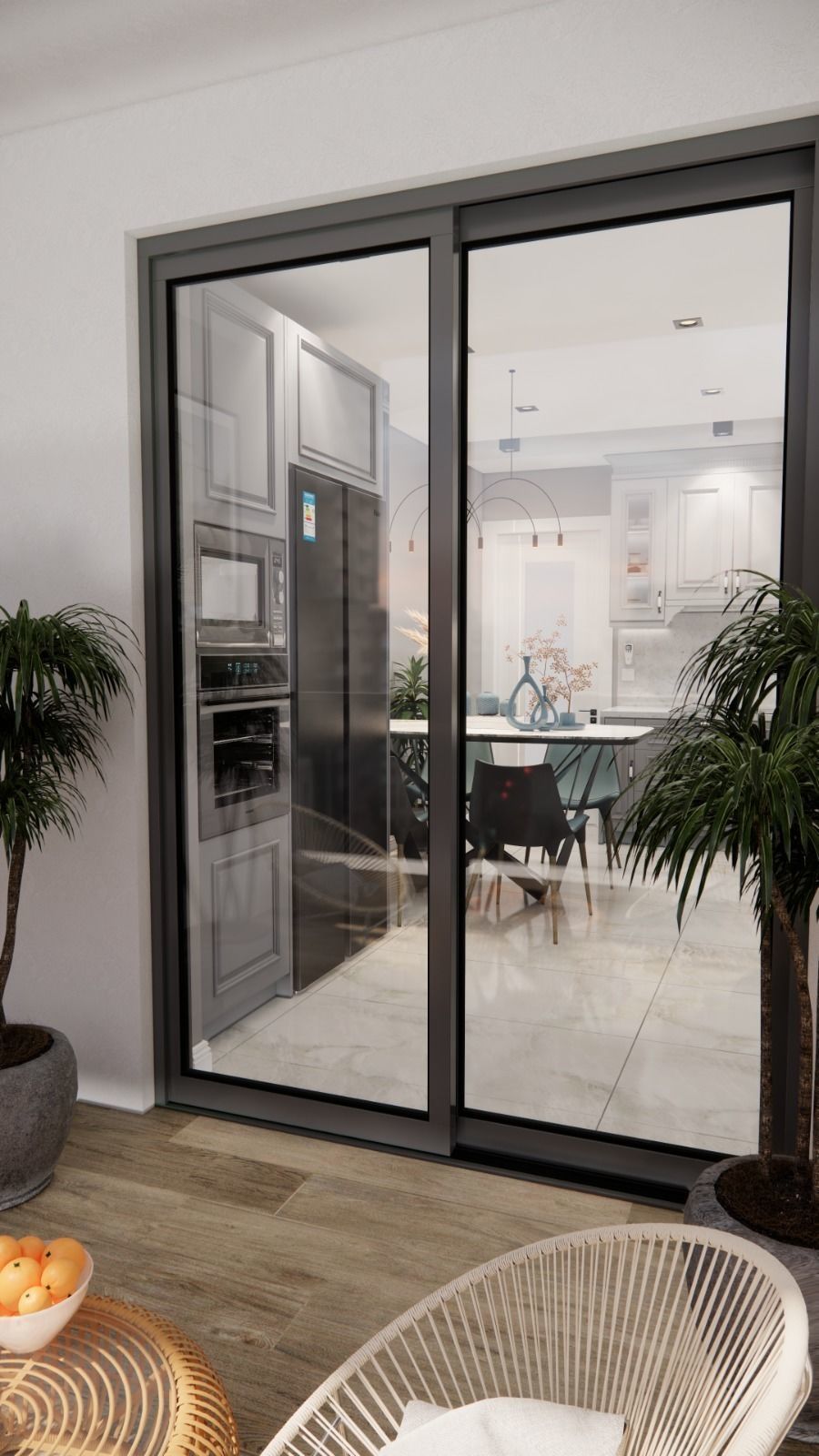 sketchup enscape a kitchen render  scene Low-poly 3D model_14