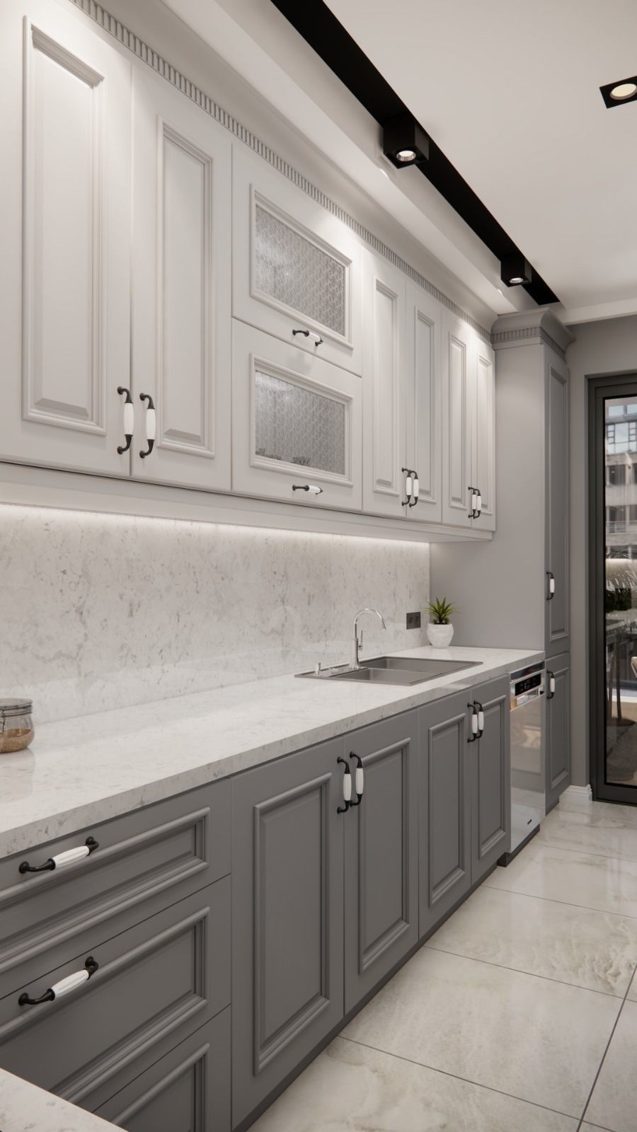 sketchup enscape a kitchen render  scene Low-poly 3D model_6