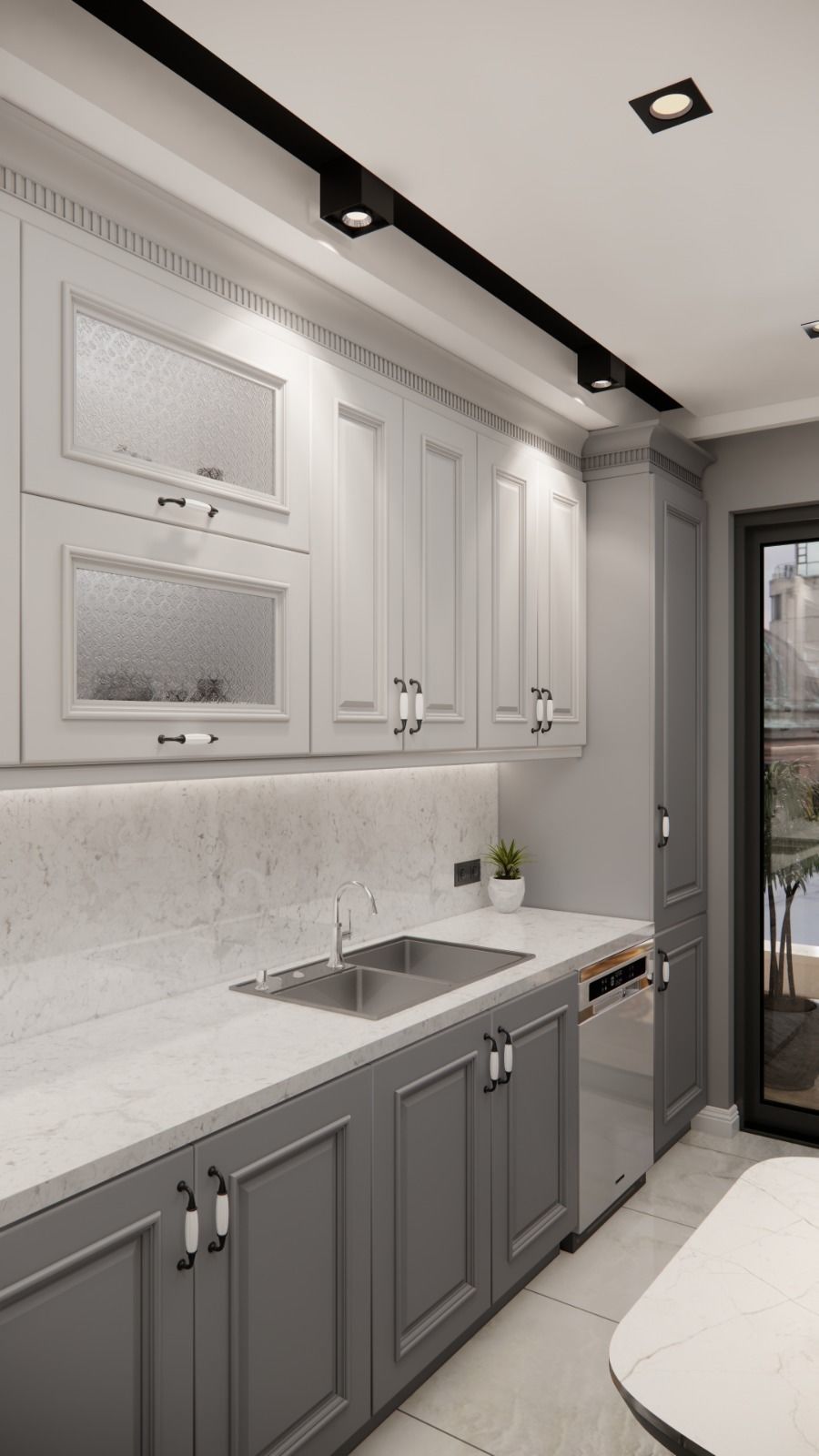 sketchup enscape a kitchen render  scene Low-poly 3D model_18