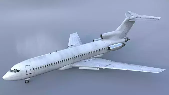 Vintage Airliner B727-100 abandoned static PBR