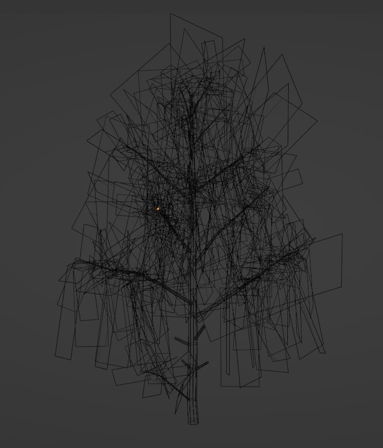 Birch with photobased textures for games Low-poly 3D model_2