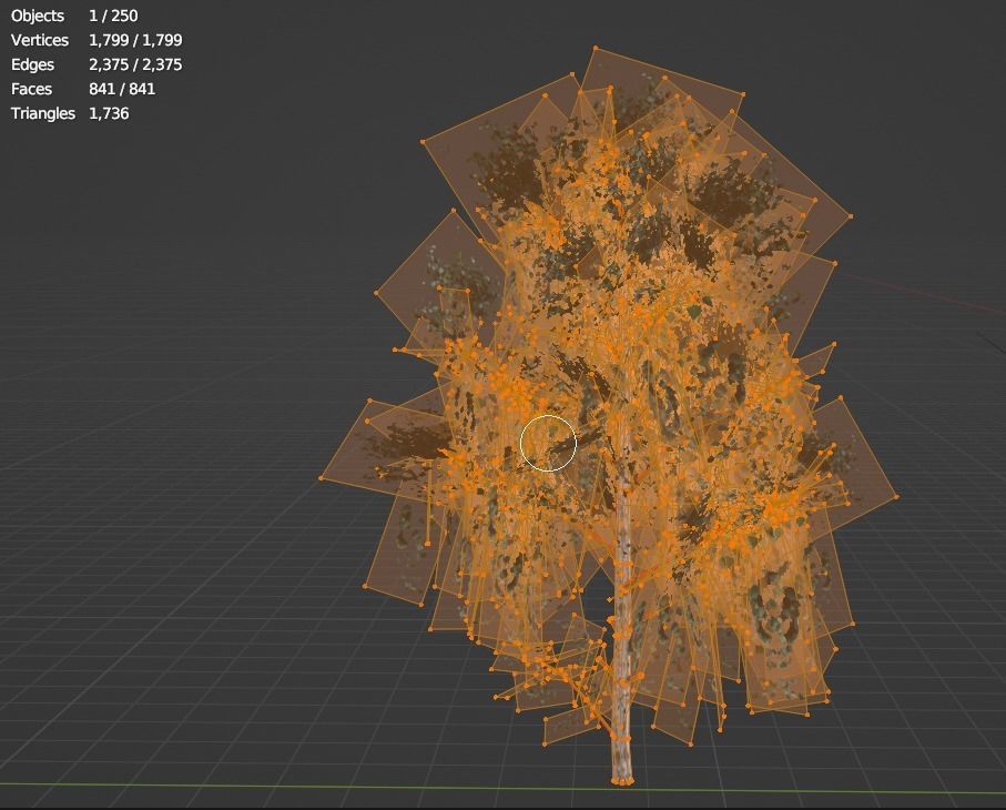 Birch with photobased textures for games Low-poly 3D model_3