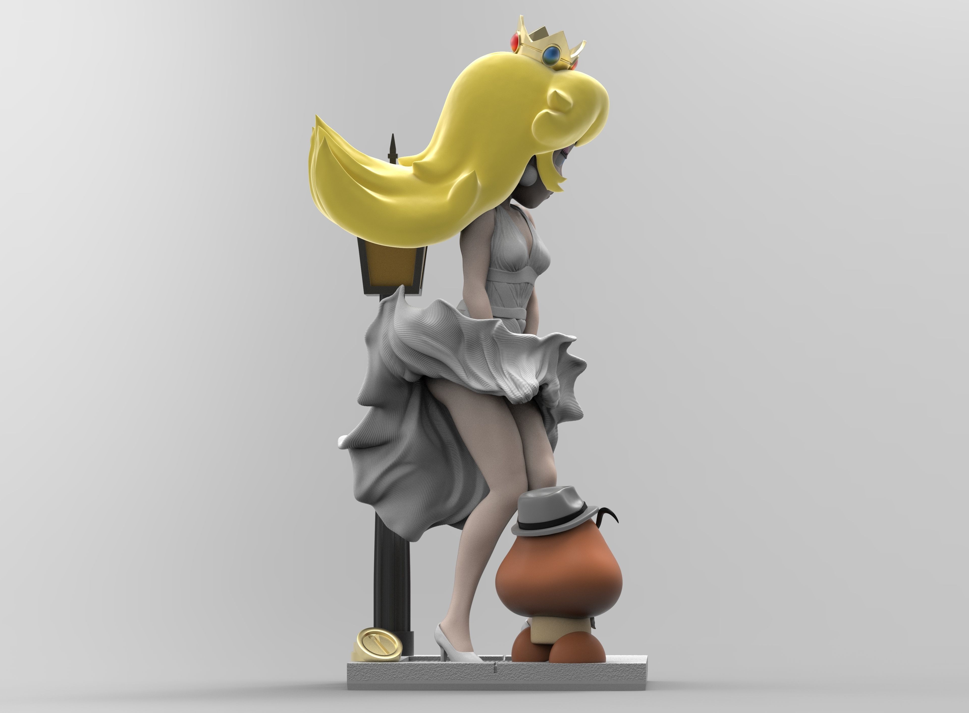 Peach Monroe 3D print model_3
