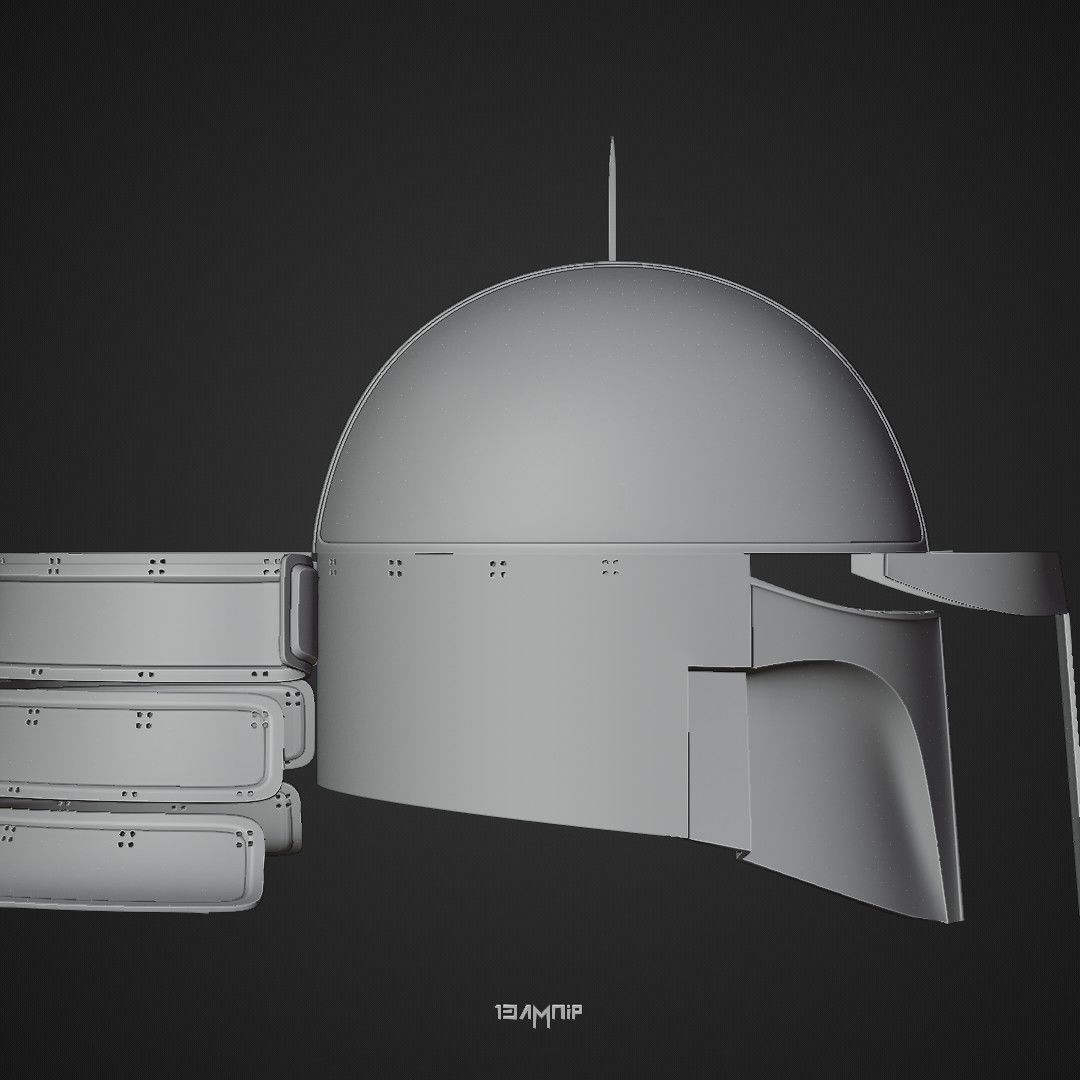 Samurai Mandalorian Helmet 3D print model_23