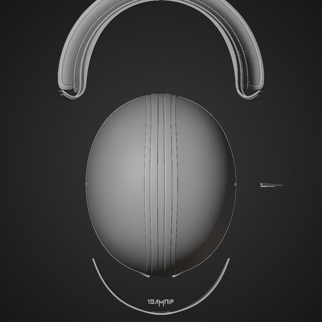 Samurai Mandalorian Helmet 3D print model_27