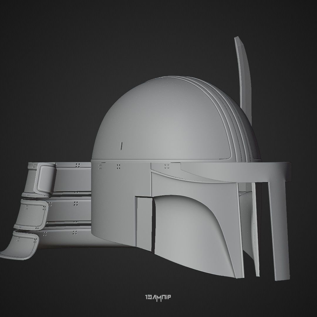 Samurai Mandalorian Helmet 3D print model_24