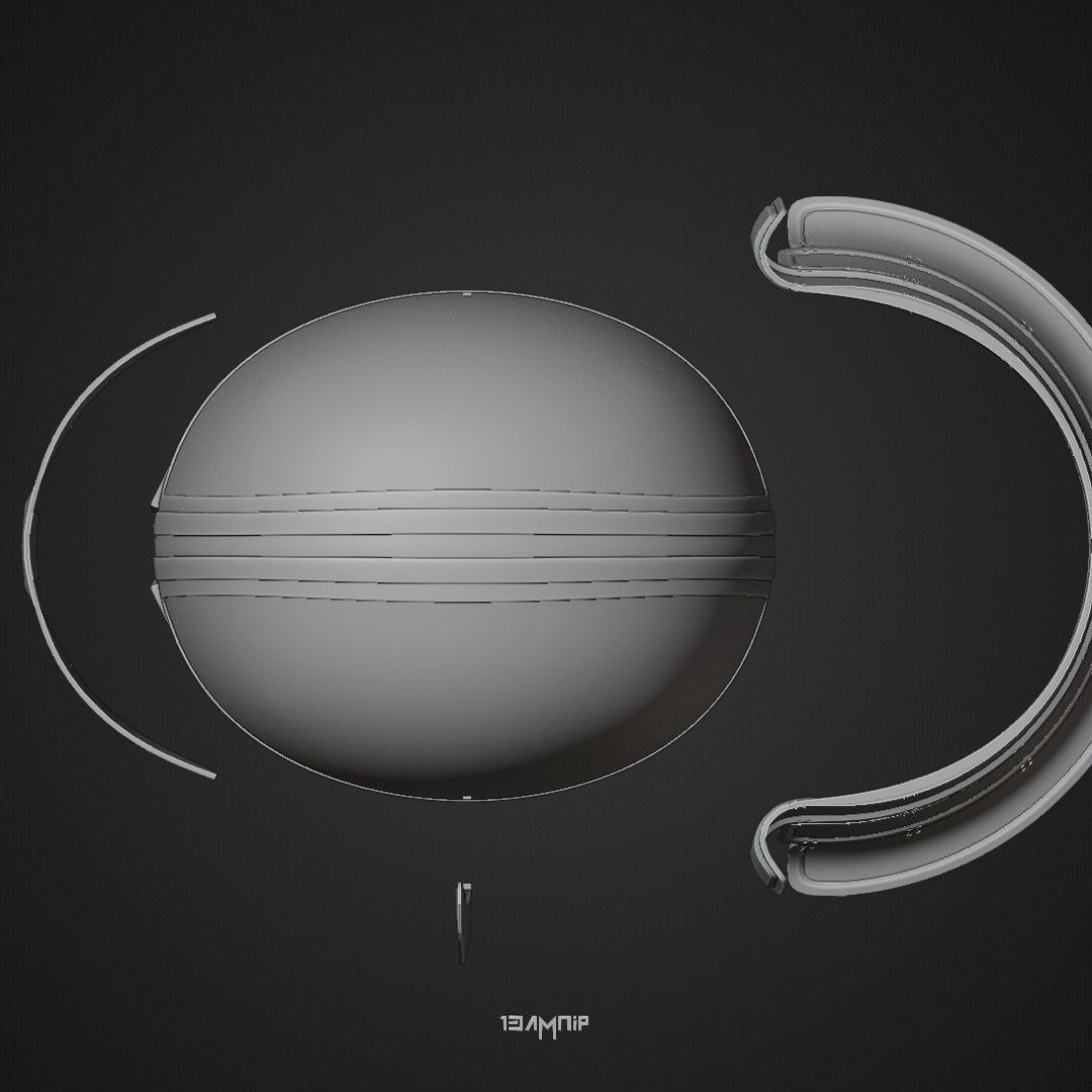 Samurai Mandalorian Helmet 3D print model_28
