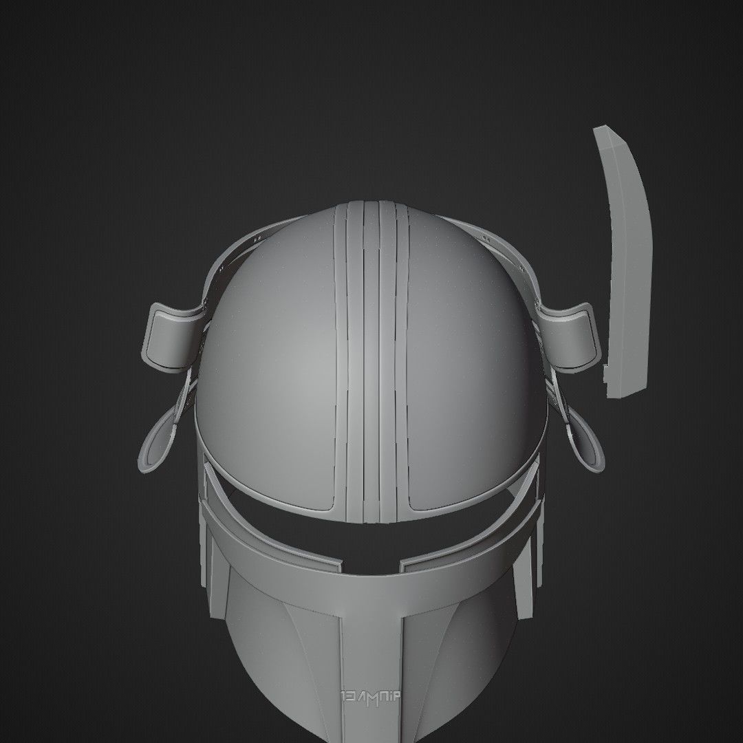Samurai Mandalorian Helmet 3D print model_25