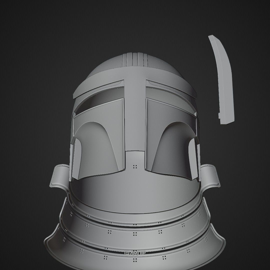 Samurai Mandalorian Helmet 3D print model_26