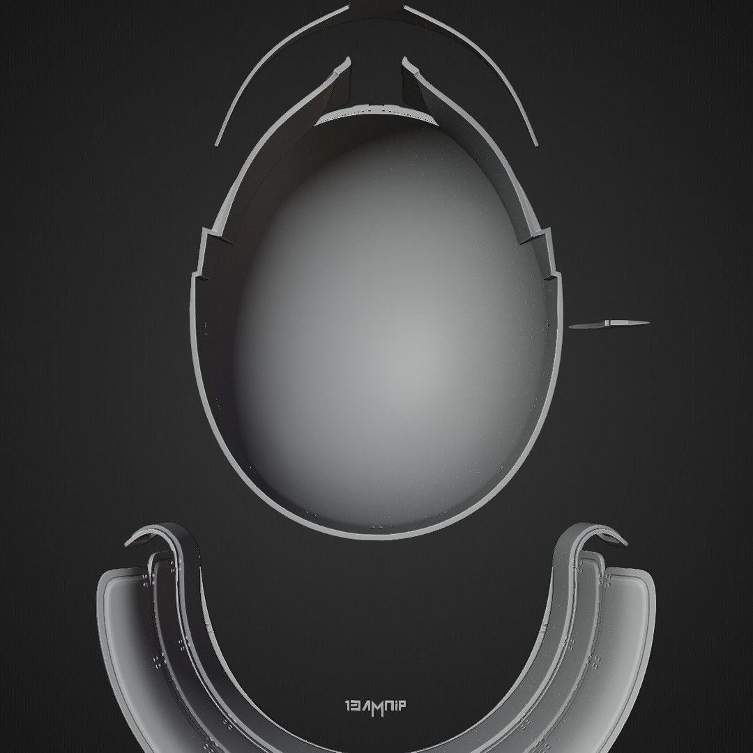 Samurai Mandalorian Helmet 3D print model_29